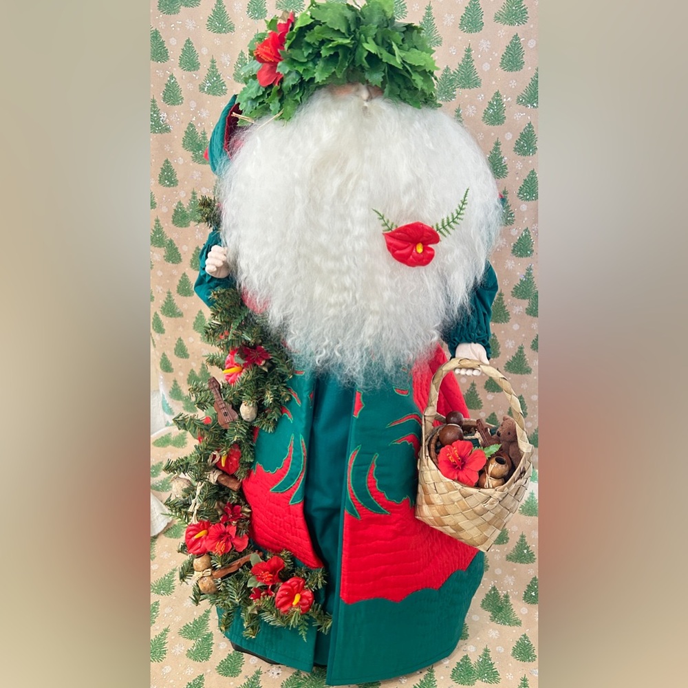 Vintage Hawaiian Santa Claus Handmade.